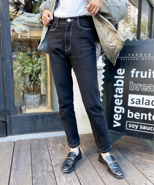 StyleSea（スタイルシー）の「センターシームデニムパンツ（デニムパンツ・レディース・ブラック/インディゴブルー/ブルー・SMALL/MEDIUM）」の18枚目の写真