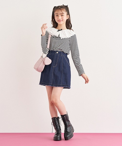 150】メゾピアノ スカート メゾピアノ デニム スカート ベリエちゃん