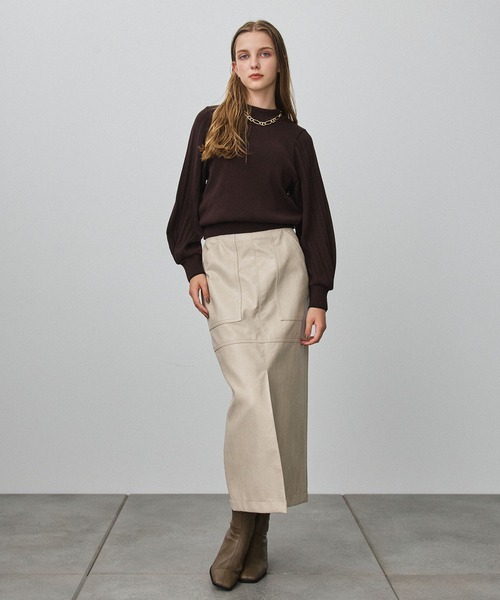 PUBLIC TOKYO（パブリックトウキョウ）の「3シーズンプリーツボリュームスリーブニット/ウォッシャブル（ニット/セーター・レディース・アイボリー/マスタード/バーガンディー・FREE）」の19枚目の写真