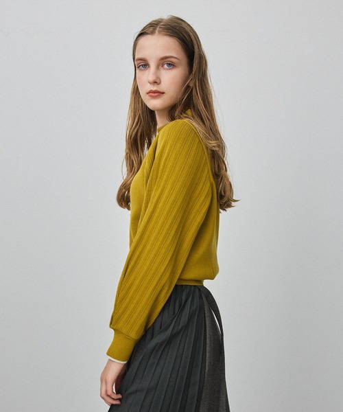 PUBLIC TOKYO（パブリックトウキョウ）の「3シーズンプリーツボリュームスリーブニット/ウォッシャブル（ニット/セーター・レディース・アイボリー/マスタード/バーガンディー・FREE）」の13枚目の写真