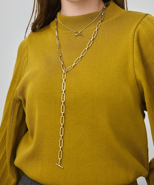 PUBLIC TOKYO（パブリックトウキョウ）の「3シーズンプリーツボリュームスリーブニット/ウォッシャブル（ニット/セーター・レディース・アイボリー/マスタード/バーガンディー・FREE）」の15枚目の写真