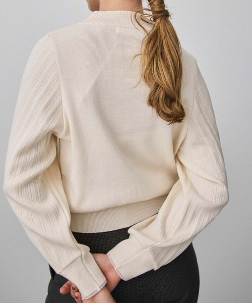 PUBLIC TOKYO（パブリックトウキョウ）の「3シーズンプリーツボリュームスリーブニット/ウォッシャブル（ニット/セーター・レディース・アイボリー/マスタード/バーガンディー・FREE）」の10枚目の写真