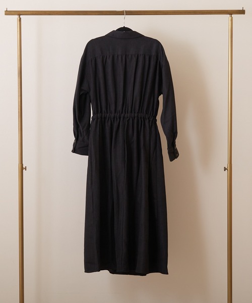 PAPAVER（パパヴェル）の「【papaver】ライスコール開襟OP（ワンピース・レディース・ブラック/ダークグリーン/モカ/ベージュ・MEDIUM）」の10枚目の写真