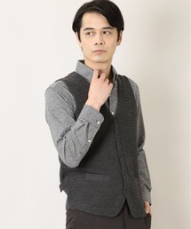 Alexander Julian（アレキサンダージュリアン）の「アレキサンダージュリアンメンズ/ALEXANDER JULIAN:MEN ウォッシャブル ウール混バスケット編み ニットジレ（ベスト・メンズ）」