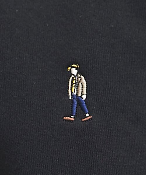 coen(コーエン)の「【WEB限定】ワンポイント刺繍アメトラ裏起毛クルーネックスウェット(スウェット・メンズ・ホワイト/ダークグリーン/ブラック/ベージュ・S/L/M/XL)」の5枚目の写真