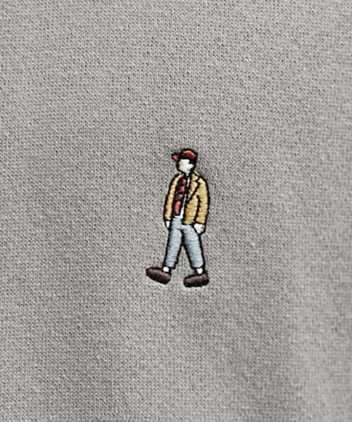 coen(コーエン)の「【WEB限定】ワンポイント刺繍アメトラ裏起毛クルーネックスウェット(スウェット・メンズ・ホワイト/ダークグリーン/ブラック/ベージュ・S/L/M/XL)」の8枚目の写真