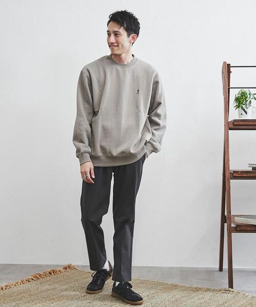 coen(コーエン)の「【WEB限定】ワンポイント刺繍アメトラ裏起毛クルーネックスウェット(スウェット・メンズ・ホワイト/ダークグリーン/ブラック/ベージュ・S/L/M/XL)」の10枚目の写真