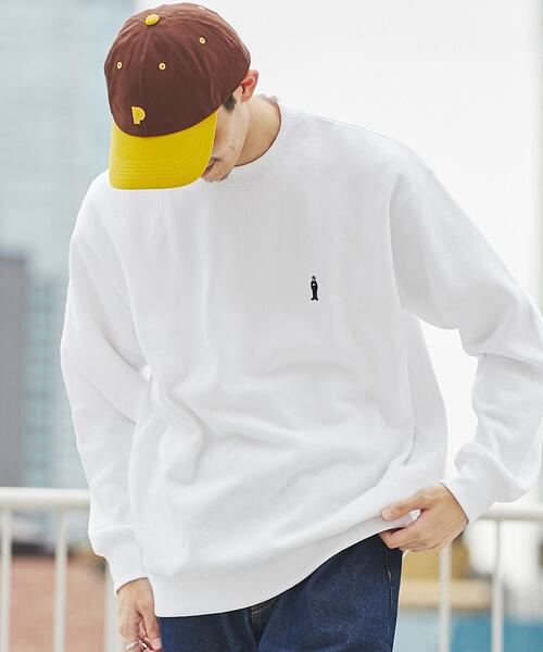 coen(コーエン)の「【WEB限定】ワンポイント刺繍アメトラ裏起毛クルーネックスウェット(スウェット・メンズ・ホワイト/ダークグリーン/ブラック/ベージュ・S/L/M/XL)」の12枚目の写真