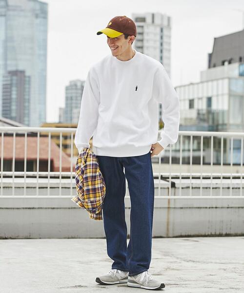 coen(コーエン)の「【WEB限定】ワンポイント刺繍アメトラ裏起毛クルーネックスウェット(スウェット・メンズ・ホワイト/ダークグリーン/ブラック/ベージュ・S/L/M/XL)」の13枚目の写真