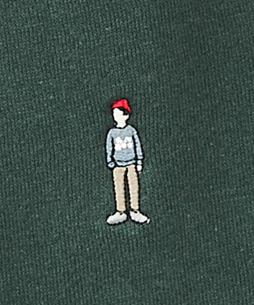 coen(コーエン)の「【WEB限定】ワンポイント刺繍アメトラ裏起毛クルーネックスウェット(スウェット・メンズ・ホワイト/ダークグリーン/ブラック/ベージュ・S/L/M/XL)」の14枚目の写真