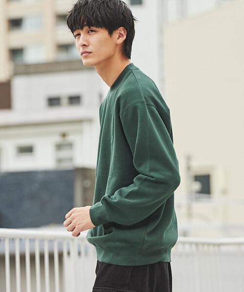 coen(コーエン)の「【WEB限定】ワンポイント刺繍アメトラ裏起毛クルーネックスウェット(スウェット・メンズ・ホワイト/ダークグリーン/ブラック/ベージュ・S/L/M/XL)」の16枚目の写真