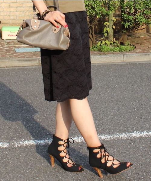 CORTES WORKS（コルテスワークス）の「ツボミレースガウチョPT（その他パンツ・レディース・ホワイト/イエロー/ブラック・38/36）」の3枚目の写真