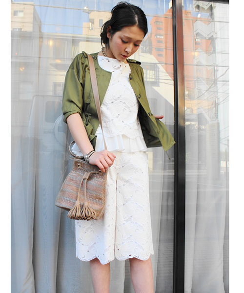 CORTES WORKS（コルテスワークス）の「ツボミレースガウチョPT（その他パンツ・レディース・ホワイト/イエロー/ブラック・38/36）」の9枚目の写真