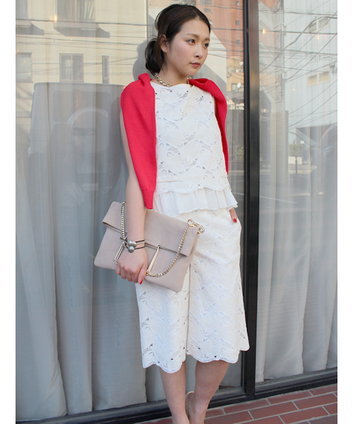 CORTES WORKS（コルテスワークス）の「ツボミレースガウチョPT（その他パンツ・レディース・ホワイト/イエロー/ブラック・38/36）」の20枚目の写真