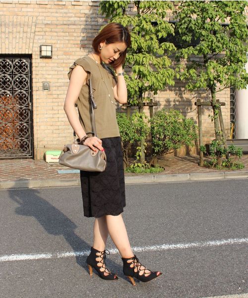 CORTES WORKS（コルテスワークス）の「ツボミレースガウチョPT（その他パンツ・レディース・ホワイト/イエロー/ブラック・38/36）」の17枚目の写真