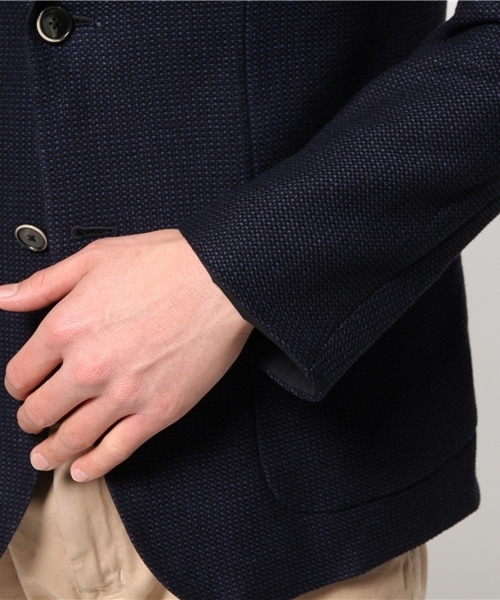 EDIFICE（エディフィス）の「◇カラミメッシュ2Bジャケット（テーラードジャケット・メンズ・ネイビー・48/46/44/50）」の7枚目の写真