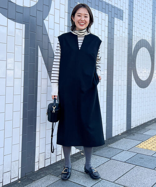 NOLLEY’S(ノーリーズ)の「ピーチジャンパーワンピース(ワンピース・レディース・ブラウン系その他/オフホワイト/グレー系その他/ブラック・38)」の15枚目の写真