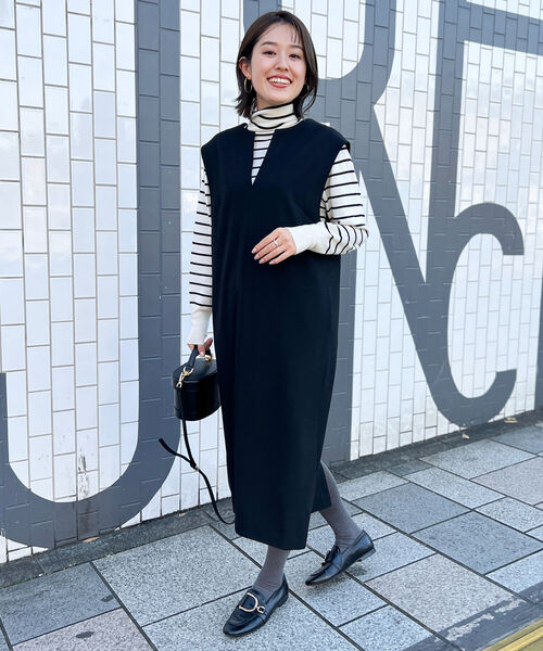 NOLLEY’S(ノーリーズ)の「ピーチジャンパーワンピース(ワンピース・レディース・ブラウン系その他/オフホワイト/グレー系その他/ブラック・38)」の16枚目の写真