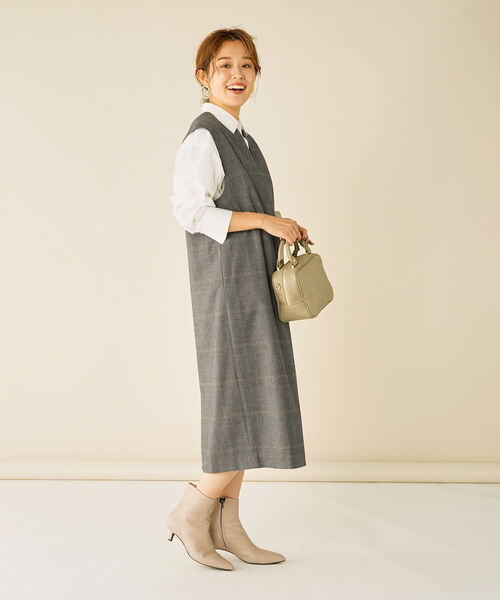 NOLLEY’S(ノーリーズ)の「ピーチジャンパーワンピース(ワンピース・レディース・ブラウン系その他/オフホワイト/グレー系その他/ブラック・38)」の18枚目の写真