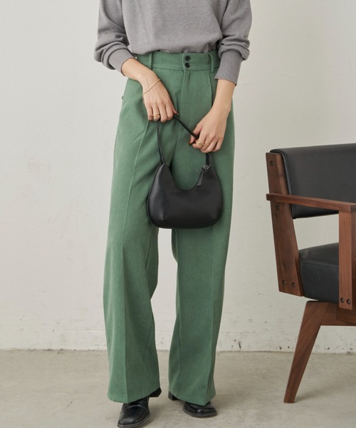 CLEARIMPRESSION （クリアインプレッション）の「ハイウエストコーデュロイワイドパンツ（その他パンツ・レディース・グリーン/ブラック/アイボリー・M/S）」の18枚目の写真