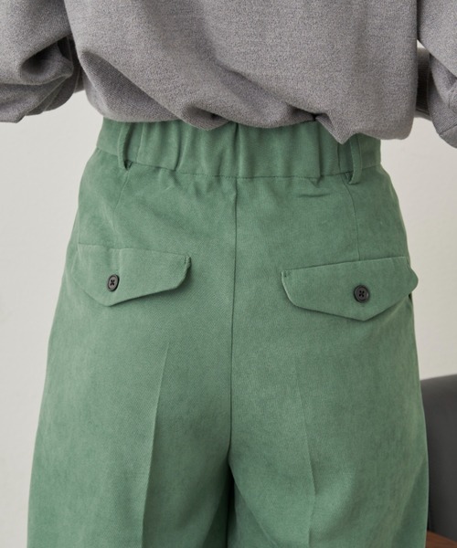 CLEARIMPRESSION （クリアインプレッション）の「ハイウエストコーデュロイワイドパンツ（その他パンツ・レディース・グリーン/ブラック/アイボリー・M/S）」の7枚目の写真