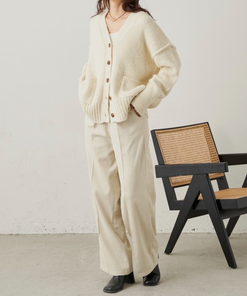 CLEARIMPRESSION （クリアインプレッション）の「ハイウエストコーデュロイワイドパンツ（その他パンツ・レディース・グリーン/ブラック/アイボリー・M/S）」の20枚目の写真