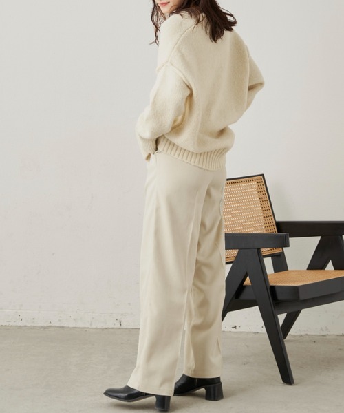 CLEARIMPRESSION （クリアインプレッション）の「ハイウエストコーデュロイワイドパンツ（その他パンツ・レディース・グリーン/ブラック/アイボリー・M/S）」の4枚目の写真