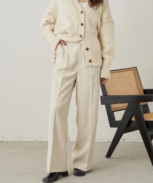 CLEARIMPRESSION （クリアインプレッション）の「ハイウエストコーデュロイワイドパンツ（その他パンツ・レディース・グリーン/ブラック/アイボリー・M/S）」の16枚目の写真