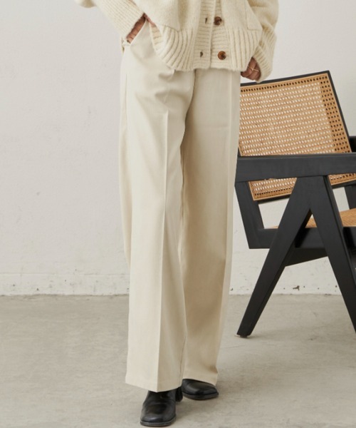 CLEARIMPRESSION （クリアインプレッション）の「ハイウエストコーデュロイワイドパンツ（その他パンツ・レディース・グリーン/ブラック/アイボリー・M/S）」の12枚目の写真