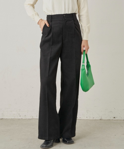 CLEARIMPRESSION （クリアインプレッション）の「ハイウエストコーデュロイワイドパンツ（その他パンツ・レディース・グリーン/ブラック/アイボリー・M/S）」の13枚目の写真