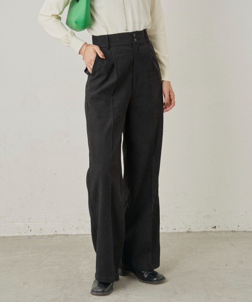CLEARIMPRESSION （クリアインプレッション）の「ハイウエストコーデュロイワイドパンツ（その他パンツ・レディース・グリーン/ブラック/アイボリー・M/S）」の17枚目の写真