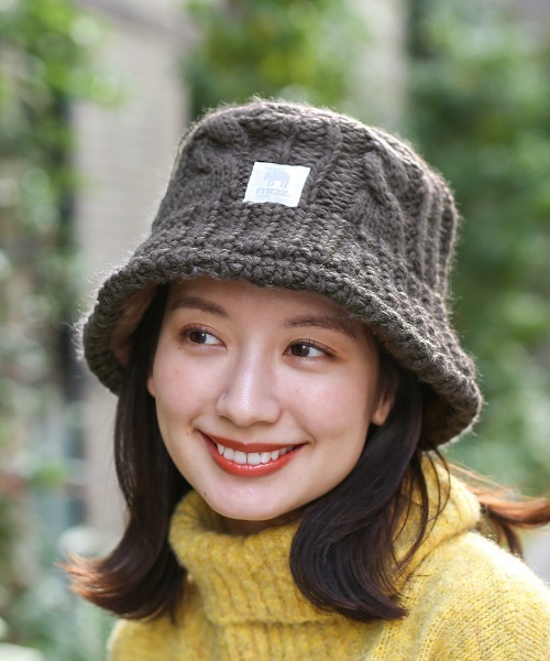 moz(モズ)の「moz ニットバケットハット(ハット・レディース・ブラック/ブラウン/グレー・FREE)」の3枚目の写真