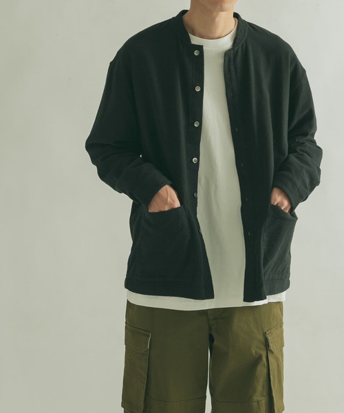 FORK&SPOON（フォークアンドスプーン）の「FORK&SPOON　スタンドカラーカバーオールシャツ（シャツ/ブラウス・メンズ・ブラウン/ブラック・4/5）」の2枚目の写真