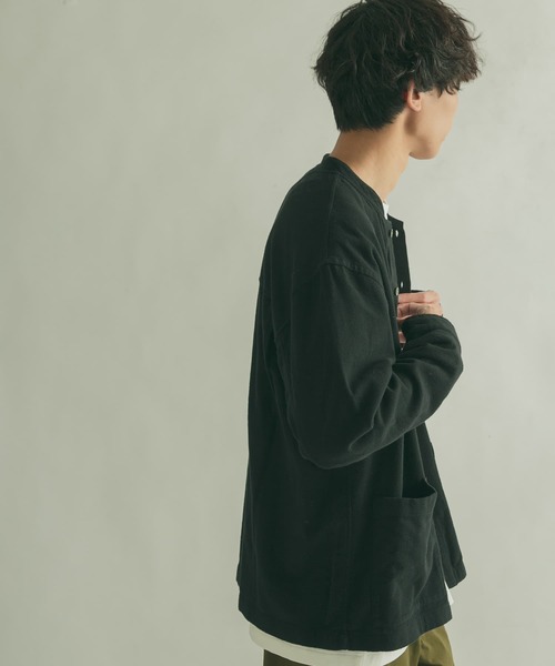 FORK&SPOON（フォークアンドスプーン）の「FORK&SPOON　スタンドカラーカバーオールシャツ（シャツ/ブラウス・メンズ・ブラウン/ブラック・4/5）」の4枚目の写真