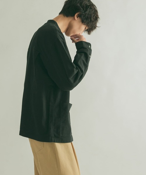 FORK&SPOON（フォークアンドスプーン）の「FORK&SPOON　スタンドカラーカバーオールシャツ（シャツ/ブラウス・メンズ・ブラウン/ブラック・4/5）」の11枚目の写真