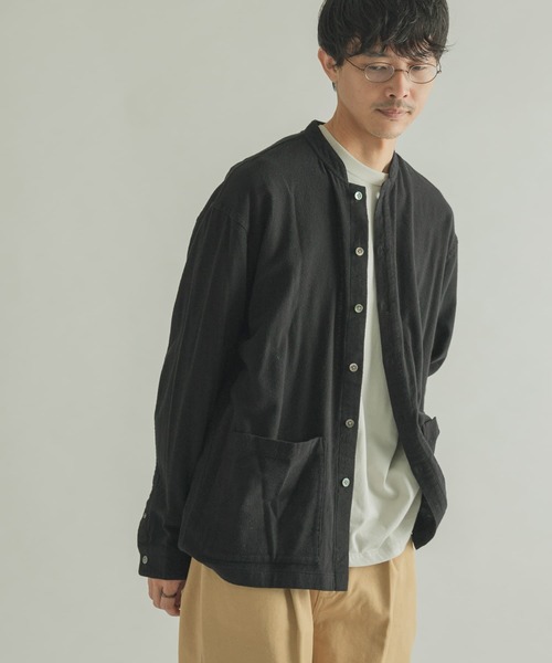 FORK&SPOON（フォークアンドスプーン）の「FORK&SPOON　スタンドカラーカバーオールシャツ（シャツ/ブラウス・メンズ・ブラウン/ブラック・4/5）」の18枚目の写真