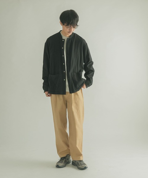 FORK&SPOON（フォークアンドスプーン）の「FORK&SPOON　スタンドカラーカバーオールシャツ（シャツ/ブラウス・メンズ・ブラウン/ブラック・4/5）」の19枚目の写真