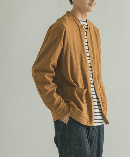 FORK&SPOON（フォークアンドスプーン）の「FORK&SPOON　スタンドカラーカバーオールシャツ（シャツ/ブラウス・メンズ・ブラウン/ブラック・4/5）」の21枚目の写真