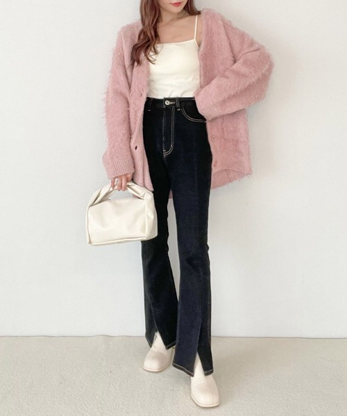 Heather（ヘザー）の「カップ付きリブキャミ2　173758（キャミソール・レディース・ブラウン/ブラック/オフホワイト・S/M）」の13枚目の写真