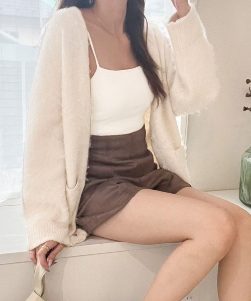 Heather（ヘザー）の「カップ付きリブキャミ2　173758（キャミソール・レディース・ブラウン/ブラック/オフホワイト・S/M）」の18枚目の写真