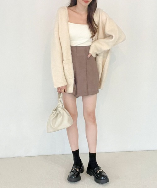 Heather（ヘザー）の「カップ付きリブキャミ2　173758（キャミソール・レディース・ブラウン/ブラック/オフホワイト・S/M）」の21枚目の写真