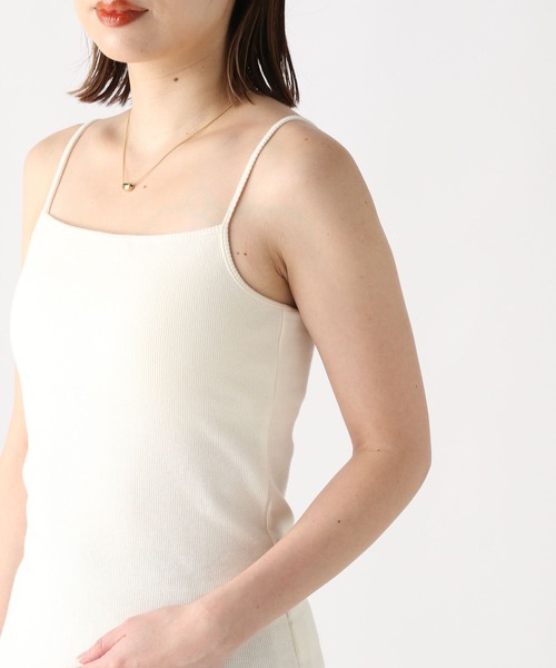 Heather（ヘザー）の「カップ付きリブキャミ2　173758（キャミソール・レディース・ブラウン/ブラック/オフホワイト・S/M）」の6枚目の写真