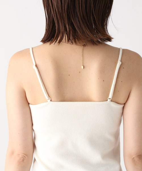 Heather（ヘザー）の「カップ付きリブキャミ2　173758（キャミソール・レディース・ブラウン/ブラック/オフホワイト・S/M）」の8枚目の写真