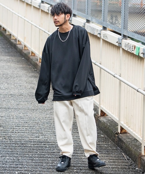 SILVER BULLET(シルバーバレット)の「『CavariA/キャバリア』クルーネックポンチロングTシャツ(Tシャツ/カットソー・メンズ・ブラック/ワイン/ベージュ/ブルーグレー/グレー・M/L)」の8枚目の写真