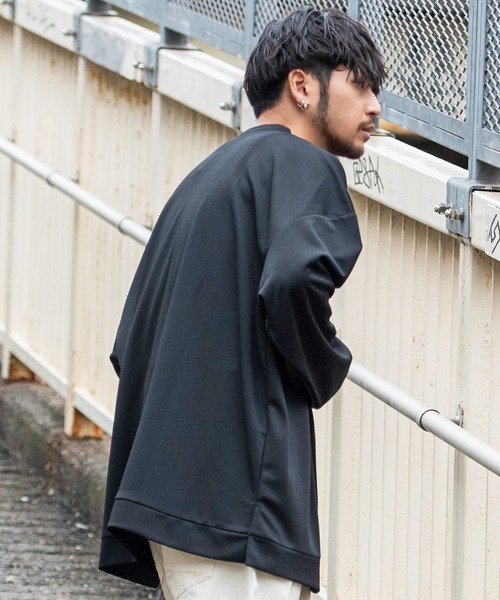 SILVER BULLET(シルバーバレット)の「『CavariA/キャバリア』クルーネックポンチロングTシャツ(Tシャツ/カットソー・メンズ・ブラック/ワイン/ベージュ/ブルーグレー/グレー・M/L)」の9枚目の写真