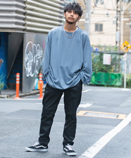 SILVER BULLET(シルバーバレット)の「『CavariA/キャバリア』クルーネックポンチロングTシャツ(Tシャツ/カットソー・メンズ・ブラック/ワイン/ベージュ/ブルーグレー/グレー・M/L)」の18枚目の写真