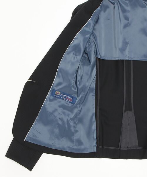 Perfect Suit FActory（パーフェクトスーツファクトリー）の「シルク混　シャドー　ウォッシャブル　１ＢＪＫ（スーツジャケット・レディース・ネイビー/ブラック・5号/7号）」の4枚目の写真