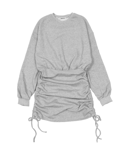 Figments（フィグメンツ）の「サイドドロストスウェットワンピース（ワンピース・レディース・ブラック/グレー・FREE）」の10枚目の写真