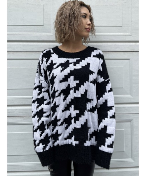 EGOIST(エゴイスト)の「変形千鳥ニットトップス(ニット/セーター・レディース・ベージュ/ブラック・FREE)」の15枚目の写真