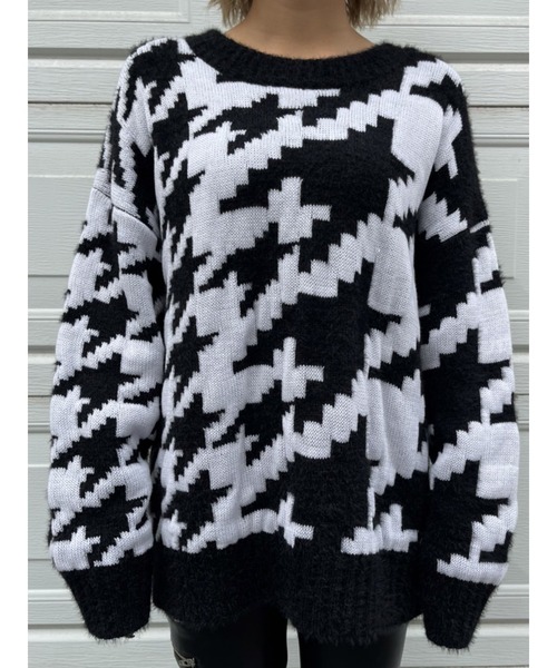 EGOIST(エゴイスト)の「変形千鳥ニットトップス(ニット/セーター・レディース・ベージュ/ブラック・FREE)」の18枚目の写真